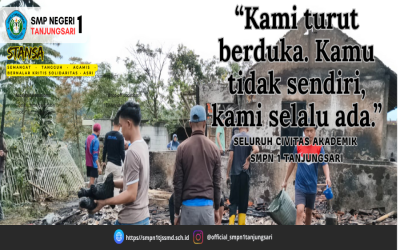SMP Negeri 1 Tanjungsari Salurkan Bantuan Kepedulian kepada Siswa Korban Kebakaran